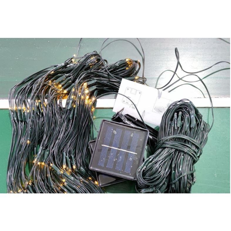 ☆四月科技能源☆光控太陽能燈 100LED 1.5*15米 太陽能網燈燈串花園裝飾戶外防水燈串A0033-1[03-2]-細節圖2