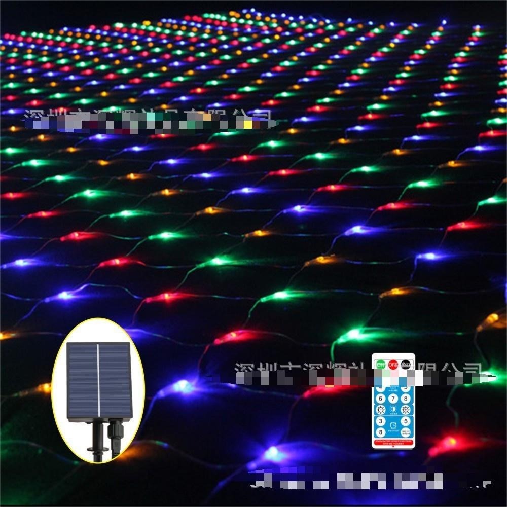 ☆四月科技能源☆光控太陽能燈 100LED 1.5*15米 太陽能網燈燈串花園裝飾戶外防水燈串A0033-1[03-2]-細節圖7