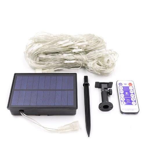 ☆四月科技能源☆光控太陽能燈 100LED 1.5*15米 太陽能網燈燈串花園裝飾戶外防水燈串A0033-1[03-2]-細節圖8