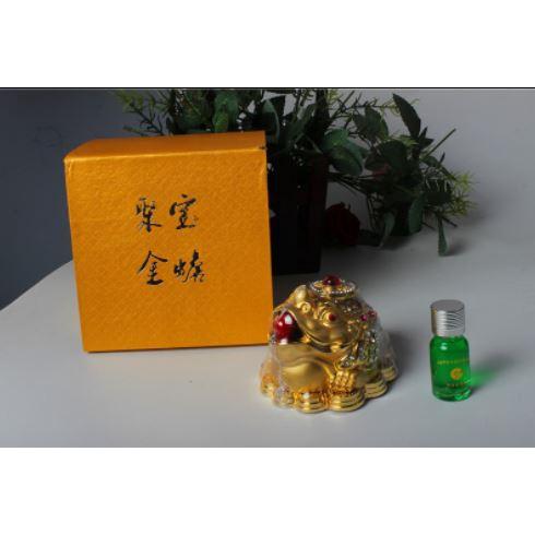 🇹🇼四月科技能源☘️汽車金蟾擺件車載金蟾納汽車金蟾擺件車載金蟾納財香水座內飾合金擺鑲鑽金蟾汽車香水飾品-細節圖2