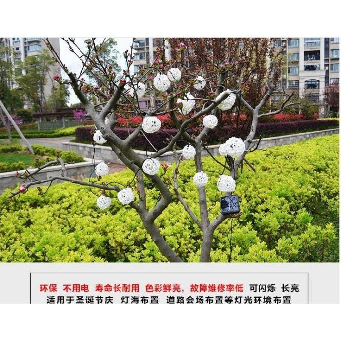 🎏🇹🇼四月科技能源🍀光控太陽能燈50/100LED燈 聖誕燈 節日 燈串 藤球 暖燈A0219-4-細節圖7