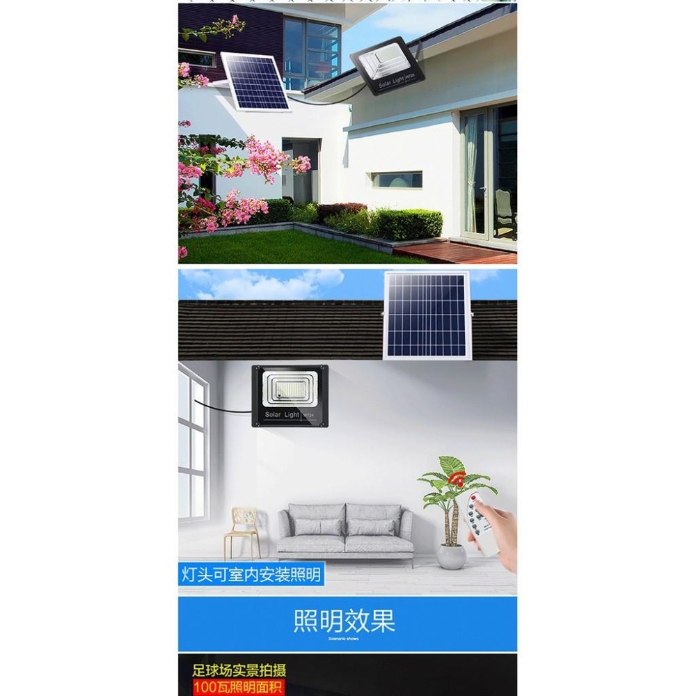 🍀四月科技能源🍀光控太陽能燈太陽能燈戶外庭院燈120/150W超亮人體感應投光燈家用室內外照明路燈 A0230-4-細節圖5