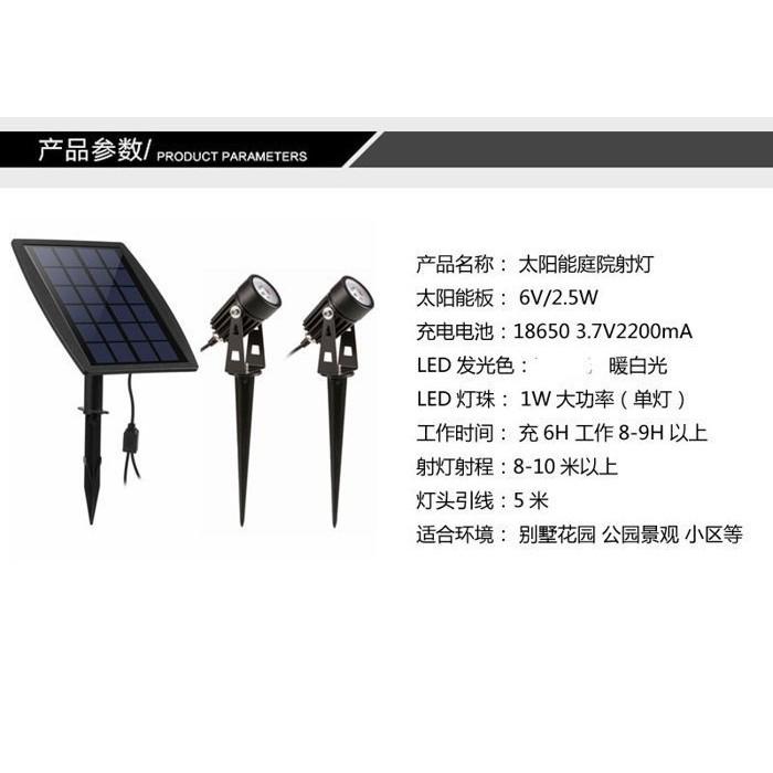 ☆四月科技能源☆光控太陽能鋁射燈 庭院太陽能LED燈 花園裝飾燈 戶外太陽能景觀(白/暖光)A0447-細節圖3