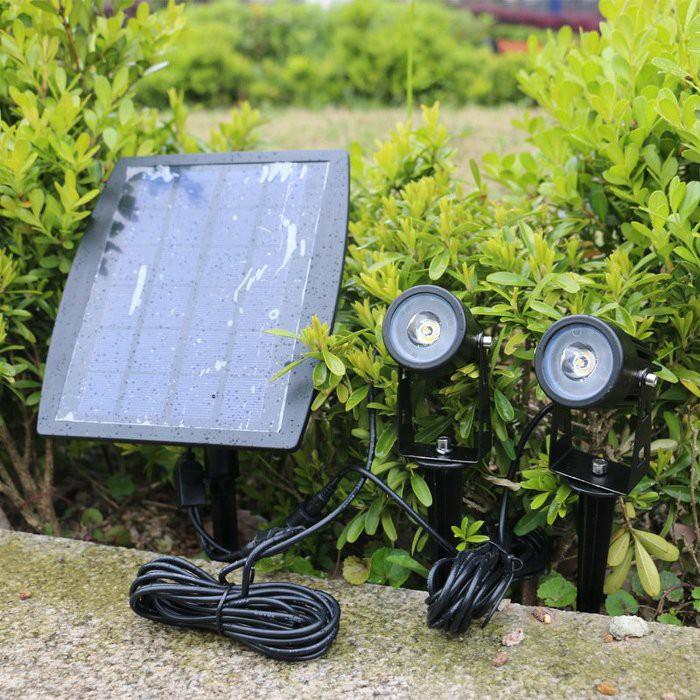 ☆四月科技能源☆光控太陽能鋁射燈 庭院太陽能LED燈 花園裝飾燈 戶外太陽能景觀(白/暖光)A0447-細節圖6