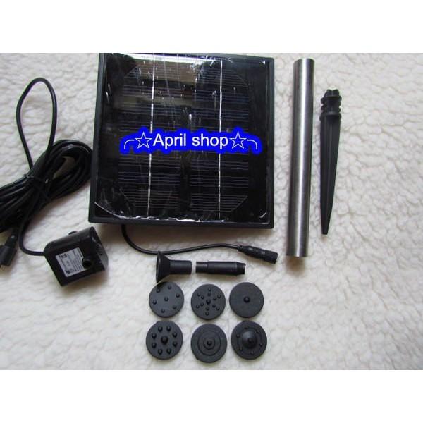 ☆四月科技能源☆9V 2W單晶矽微型太陽能噴泉&微型太陽能水泵(太陽能/家電兩用) C005-細節圖5