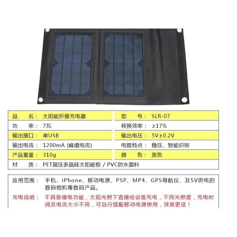 🇹🇼四月科技能源🍀10W太陽能充電板 太陽能折疊充電包 折疊包 移動電源A0257[02-2]-細節圖8