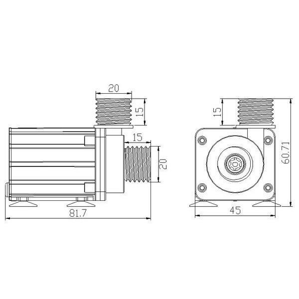 ☆四月科技能源☆JT800B 12V/24V低噪音無刷直流水泵/太陽能/噴泉泵/電腦汽車水冷泵耐高溫 不鏽鋼軸C022-細節圖5