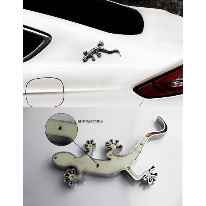 ╭☆April shop☆╮汽車用品壁虎太陽能裝飾燈8LED太陽能爆閃警示燈壁虎金屬個性3D立體貼A0372[07-4]-細節圖2