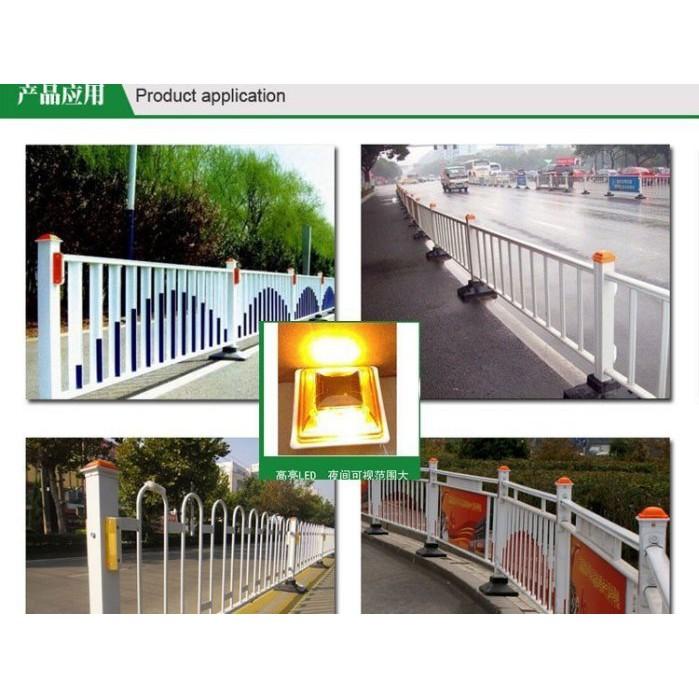 ☆四月科技能源☆光控太陽能爆閃燈 立柱帽 護欄燈 發光柱帽 護欄柱帽 4LED柱帽 A0386-細節圖3