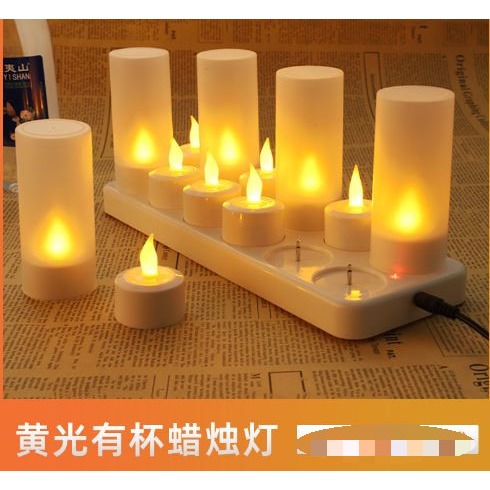 🍀四月科技能源🍀特價 12座充電蠟燭燈 慶典蠟燭 酒吧 SPA 咖啡 白殼黃光A0095-規格圖10