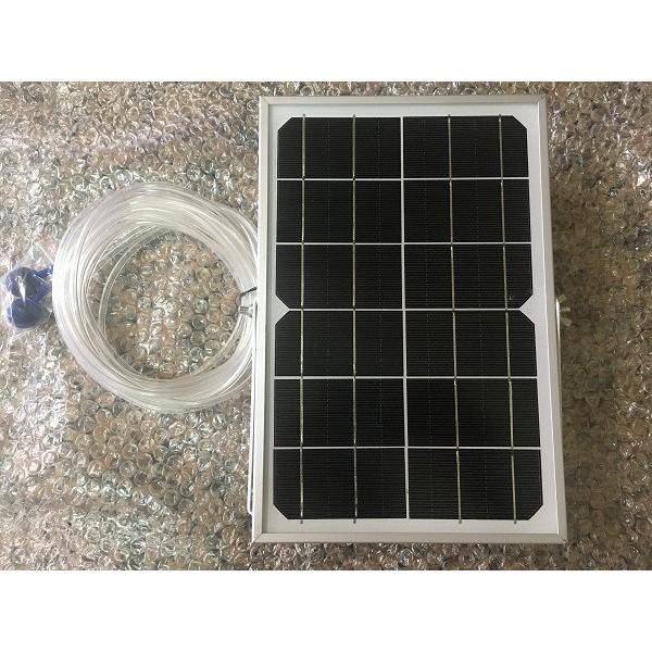 ☆四月科技能源☆太陽能增氧泵(雙泵) 玻璃鋁框太陽能製氧裝置水族水泵充氧泵釣魚家用增氧機戶外防水可存電A0096-3-細節圖3