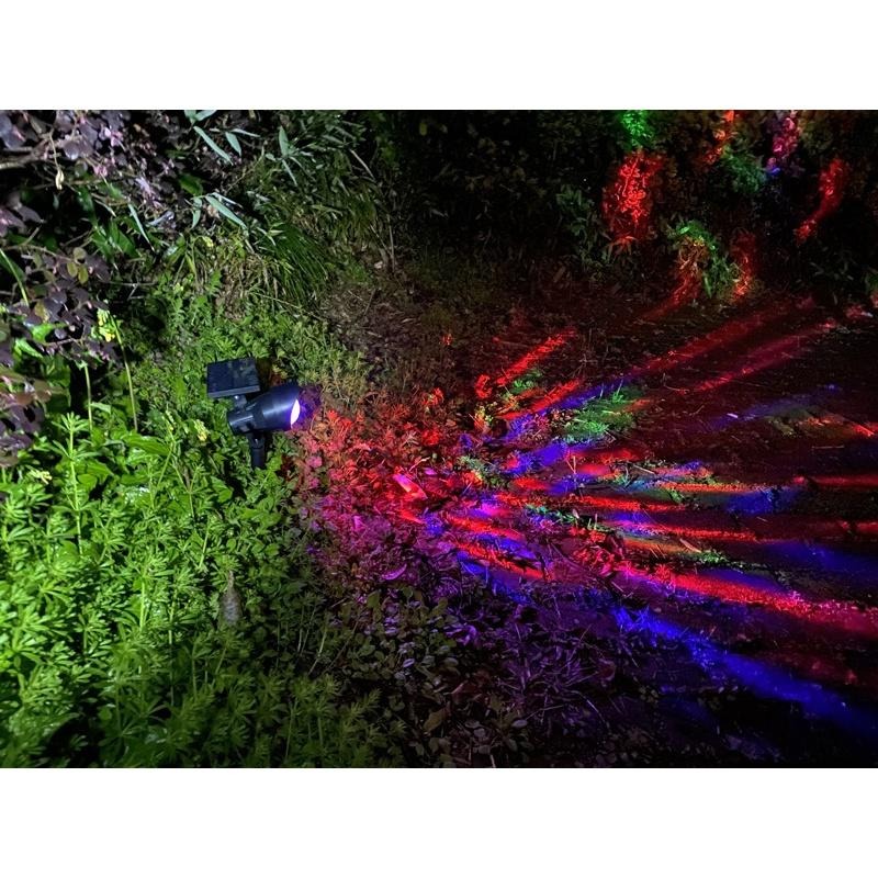 ☆四月科技能源☆ 新款光控太陽能旋轉彩色投影燈 戶外太陽能草地燈 庭院燈太陽能燈 A0442-3[04-3]-細節圖3