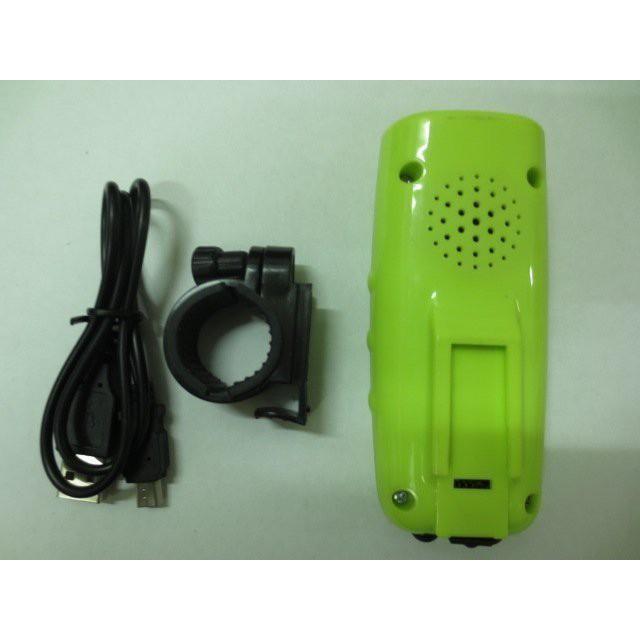 ╭☆April shop☆╮太陽能燈 車燈USB充電帶電子鈴聲閃爍功能LED環保自行車燈3LED自行車燈A0269-細節圖3