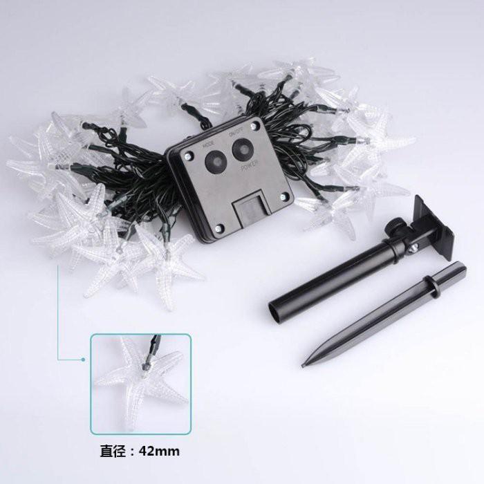 ╭☆April shop☆╮光控太陽能燈30LED燈 海星聖誕燈 節日 燈串 A0329-8-細節圖3