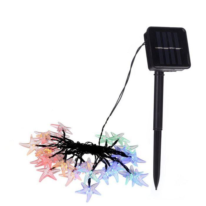 ╭☆April shop☆╮光控太陽能燈30LED燈 海星聖誕燈 節日 燈串 A0329-8-細節圖4