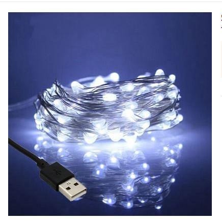 🍀四月科技能源🍀可太陽能 5V LED彩燈閃燈串燈USB燈串可隨身攜帶的LED銅線燈串低壓安全燈串[013-5]-細節圖3