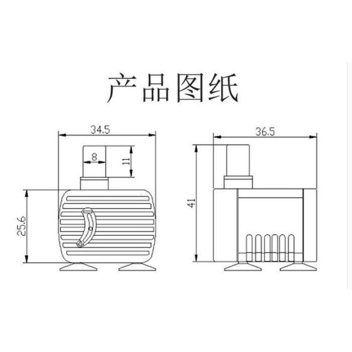 ☆四月科技能源☆5V（5-12V)直流無刷小水泵 潛水泵循環泵 魚缸泵 抽水泵JT1020 C043{016-7}-細節圖3