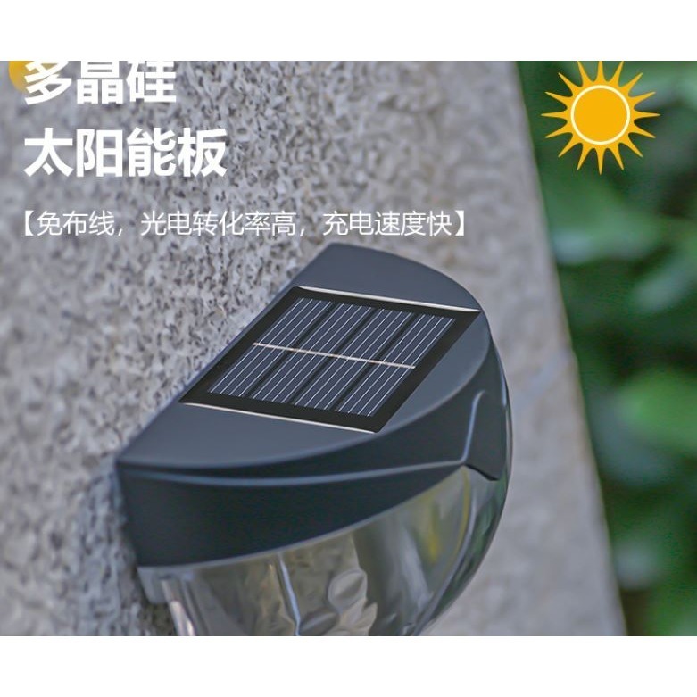 🍀四月科技能源🍀光控太陽能燈 太陽能戶外燈庭院路燈家用花園佈置陽台裝飾階梯樓梯鎢絲圍牆壁燈A0286-2[04-3]-細節圖6