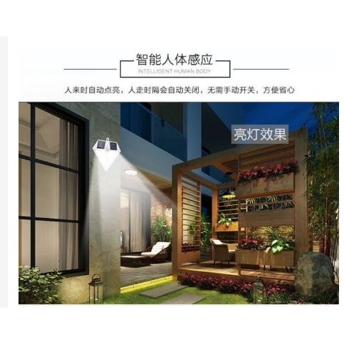 ☆四月科技能源☆光控太陽能燈 人體感應燈 壁燈6 LED鑽石壁燈牆壁庭院路燈A0377-細節圖3