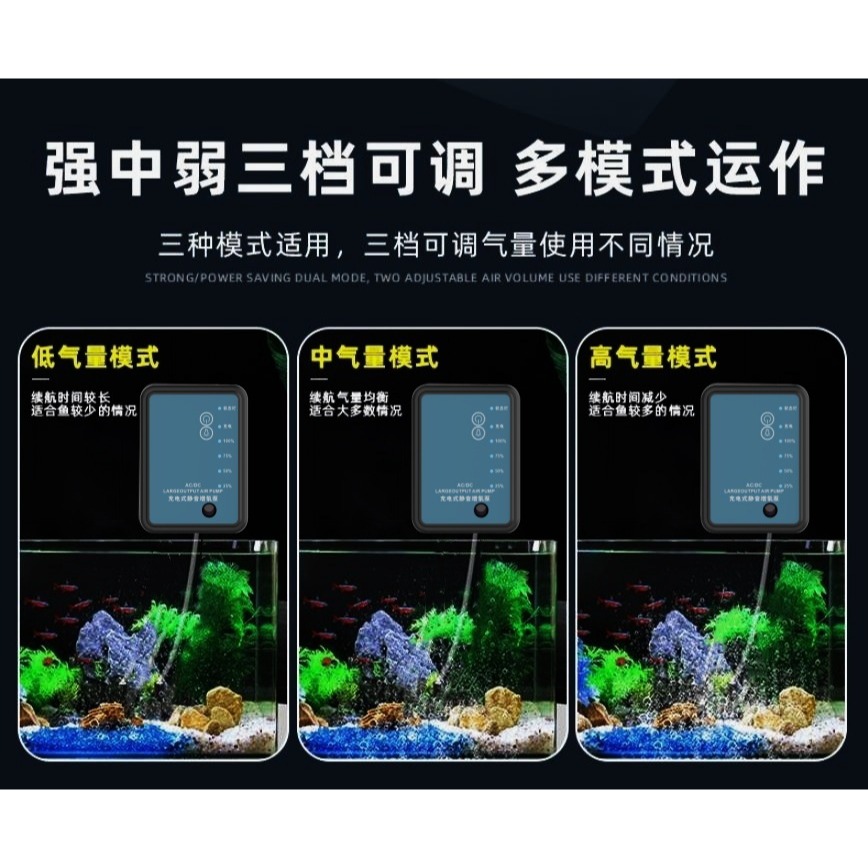 ☆四月科技能源☆ 可太陽能充電兩用帶LED照明燈增氧幫浦釣魚專用小型usb便攜打氧氣幫浦戶外A0096-9-細節圖6