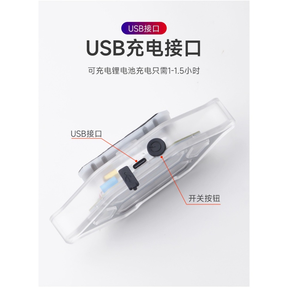 ☆四月科技能源☆汽車用品太陽能汽車摩托車警示燈太陽能USB充電防水車載模擬車閃警報車用LED燈A0409[013-4]-細節圖6