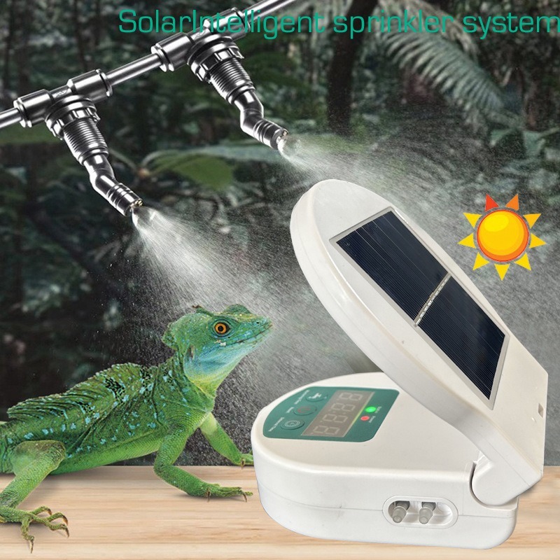 ☆四月科技能源☆智慧熱帶雨林定時噴淋系統植物加濕模擬降雨智慧太陽能噴霧系統A0062-細節圖2