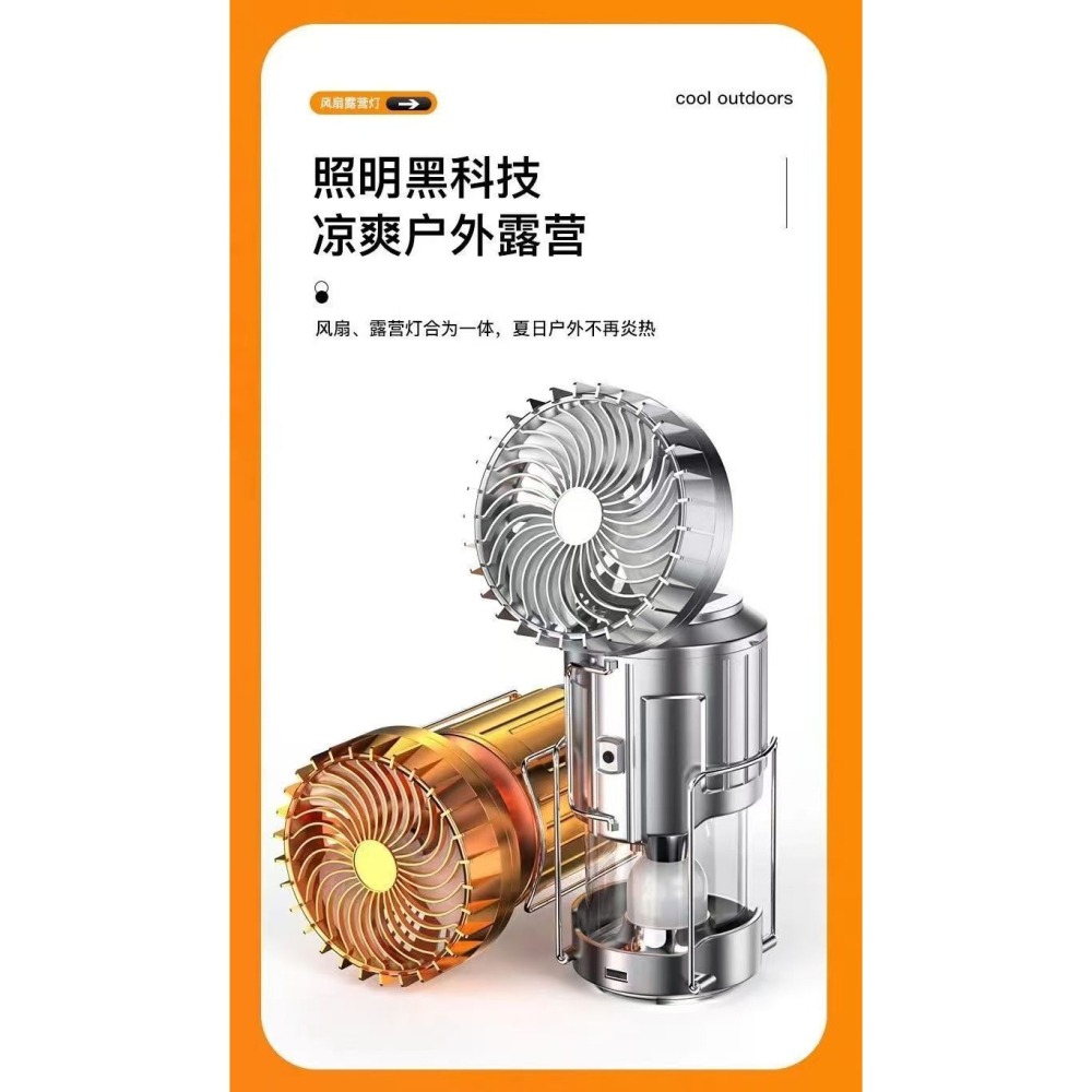 🍀四月科技能源🍀露營庭院戶外行動電源太陽能風扇充電緊急帳篷燈露營燈手電筒A0024-2[04-3]-細節圖3
