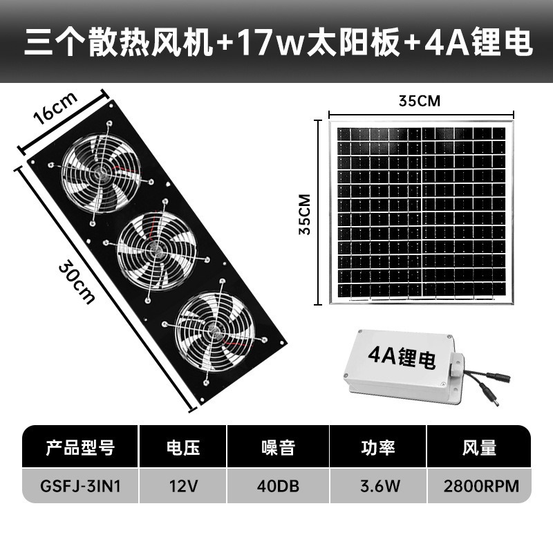 ☆四月科技能源☆太陽能20W+市電兩用DC24V直流扇 排風扇/換氣扇/散熱扇/通風扇A0397-3-規格圖8