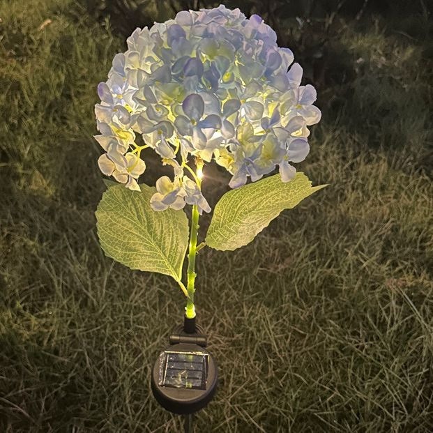 ☆四月科技能源☆光控太陽能燈 太陽能繡球花地插燈仿真花戶外防水花園庭院草坪LEDA0193-9[02-1]-細節圖8