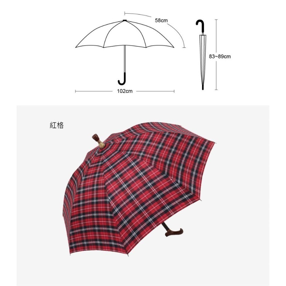 【大振豐】兩用 分離式｜雨傘 拐杖｜三段式調整｜防風拐杖傘｜實木水波紋握把｜台灣製-細節圖7