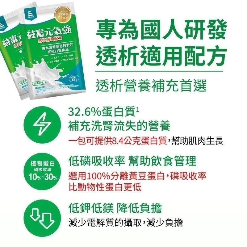 【益富】易能充(未洗腎)慢性腎臟病適用｜元氣強(洗腎適用)透析適用｜現貨供應-細節圖4