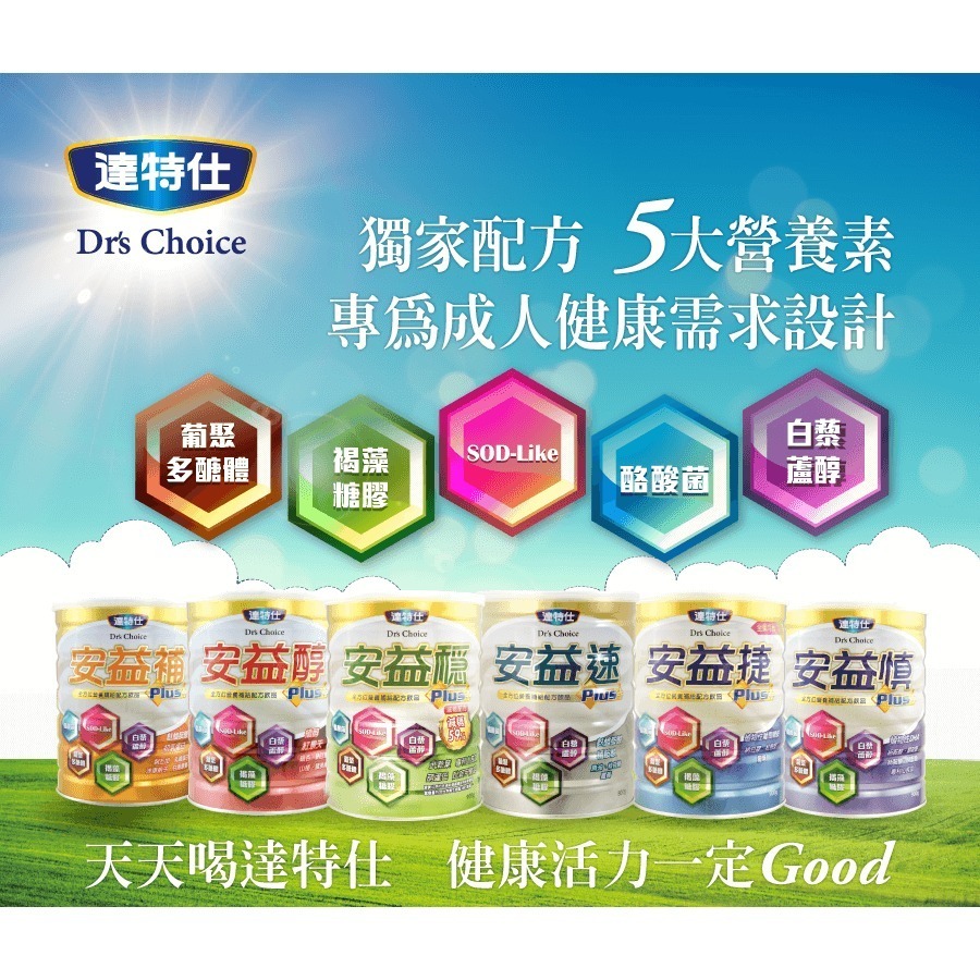 【達特仕】安益穩Plus減糖版｜安益奶粉系列｜高纖、無負擔｜低糖｜膳食纖維增量｜營養補充-細節圖3