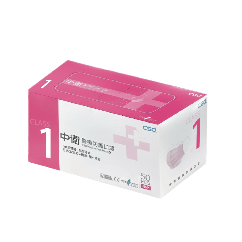 【中衛一級｜成人平面】粉、綠、藍色｜50入/盒｜MIT醫療口罩｜MD雙鋼印-細節圖2