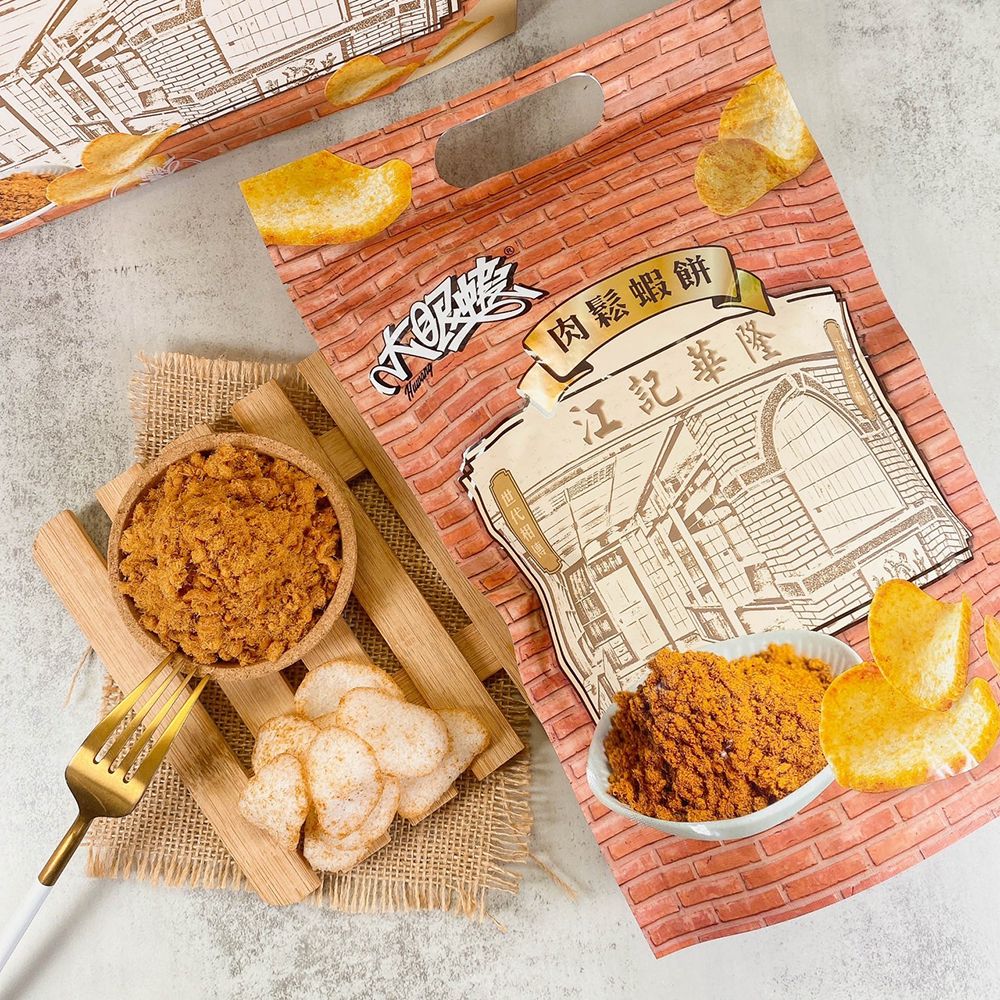 【ASIAGOGO亞洲購】大眼蝦x江記華隆-聯名 肉鬆蝦餅 （70g袋裝）x1袋-細節圖6