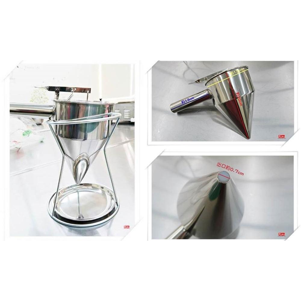 ◆田義◆ 按壓式粉漿定量器 按壓式麵糊定量器 按壓式不鏽鋼定量器 紅豆餅、章魚燒、雞蛋糕等適用-細節圖3