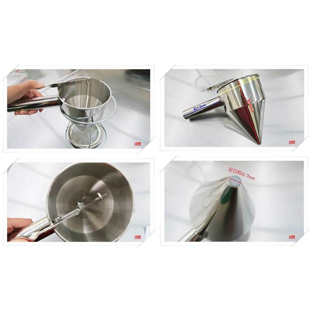 ◆田義◆ 按壓式粉漿定量器 按壓式麵糊定量器 按壓式不鏽鋼定量器 紅豆餅、章魚燒、雞蛋糕等適用-細節圖4