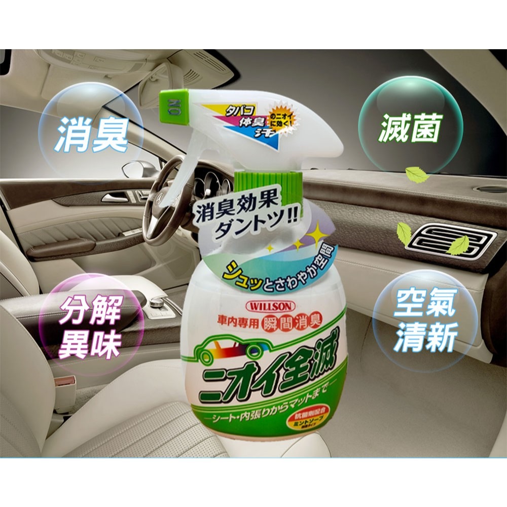 日本Willson汽車專用瞬間消臭劑-細節圖2