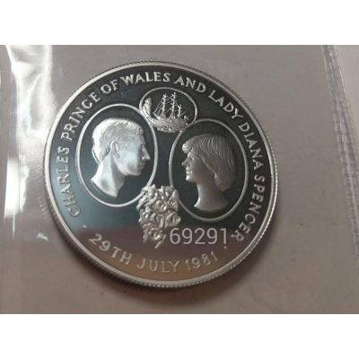 售2800元~1981年黛安娜王妃婚禮銀幣，銀幣，幣，錢幣，收藏錢幣，紀念幣，幣~黛安娜王妃婚禮銀幣~重28.4公克