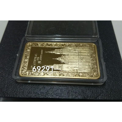 聖地牙哥鍍金紀念章~重31.61公克非金條銀條非金幣銀幣，紀念幣，紀念章，收藏錢幣，錢幣，幣~聖地牙哥大教室鍍金紀念章