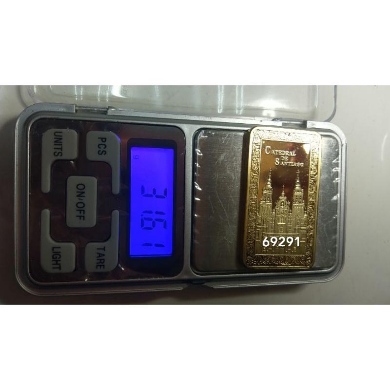 聖地牙哥鍍金紀念章~重31.61公克非金條銀條非金幣銀幣，紀念幣，紀念章，收藏錢幣，錢幣，幣~聖地牙哥大教室鍍金紀念章-細節圖3
