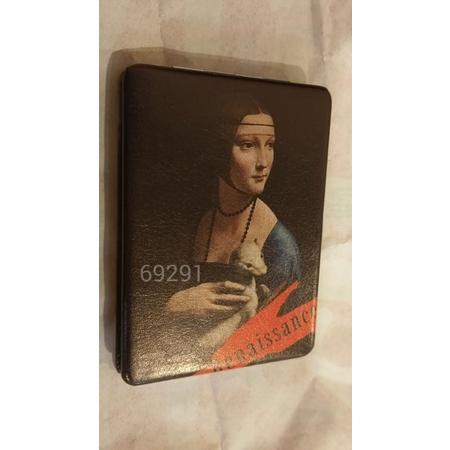蒙娜麗莎隨身鏡，化妝鏡，名畫隨身鏡，雙面鏡，鏡子，隨身鏡，小鏡子，飾品~世界名畫蒙娜麗莎隨身雙面鏡（贈收納袋）-細節圖2