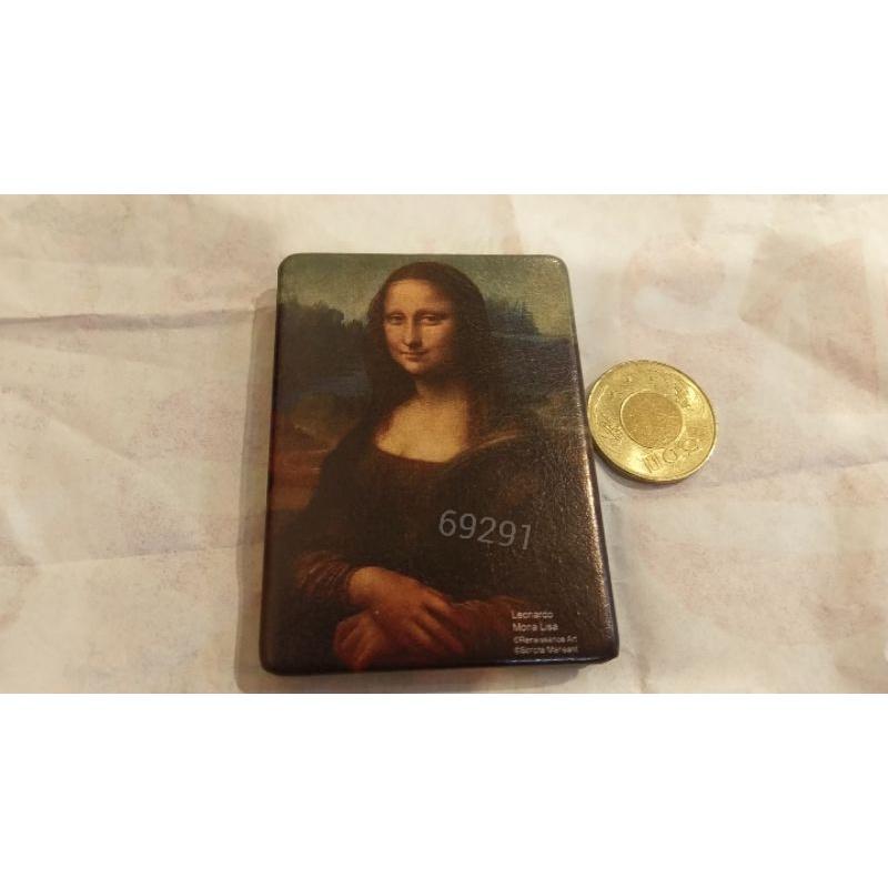 蒙娜麗莎隨身鏡，化妝鏡，名畫隨身鏡，雙面鏡，鏡子，隨身鏡，小鏡子，飾品~世界名畫蒙娜麗莎隨身雙面鏡（贈收納袋）-細節圖5