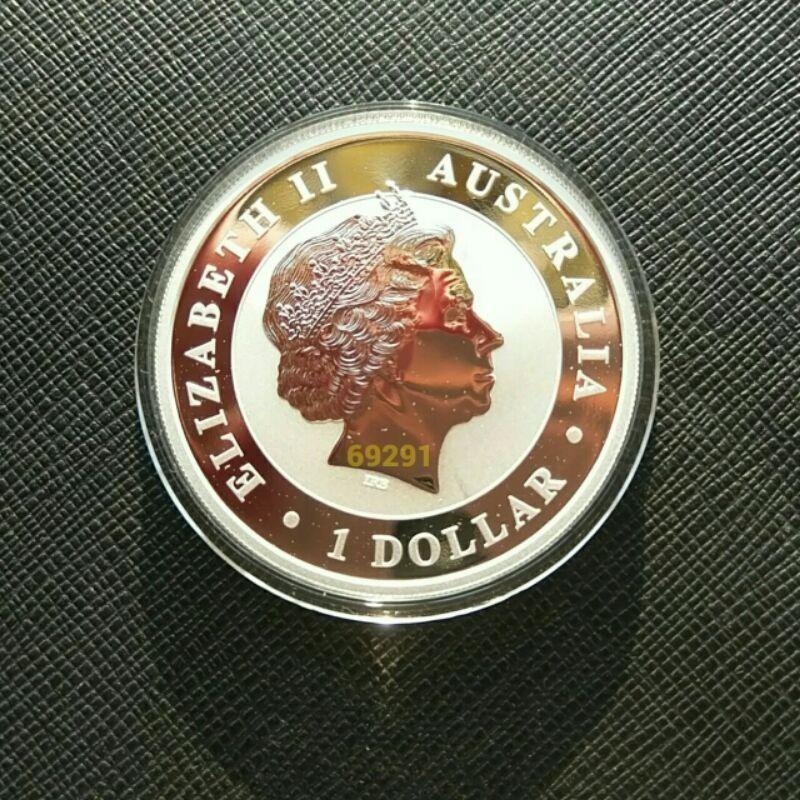 已售出缺貨補貨中~澳大利亞生日快樂彩色精鑄銀幣一盎司，限量銀幣，澳洲銀幣，銀幣，錢幣，幣~澳大利亞生日快樂彩色精鑄銀幣-細節圖2