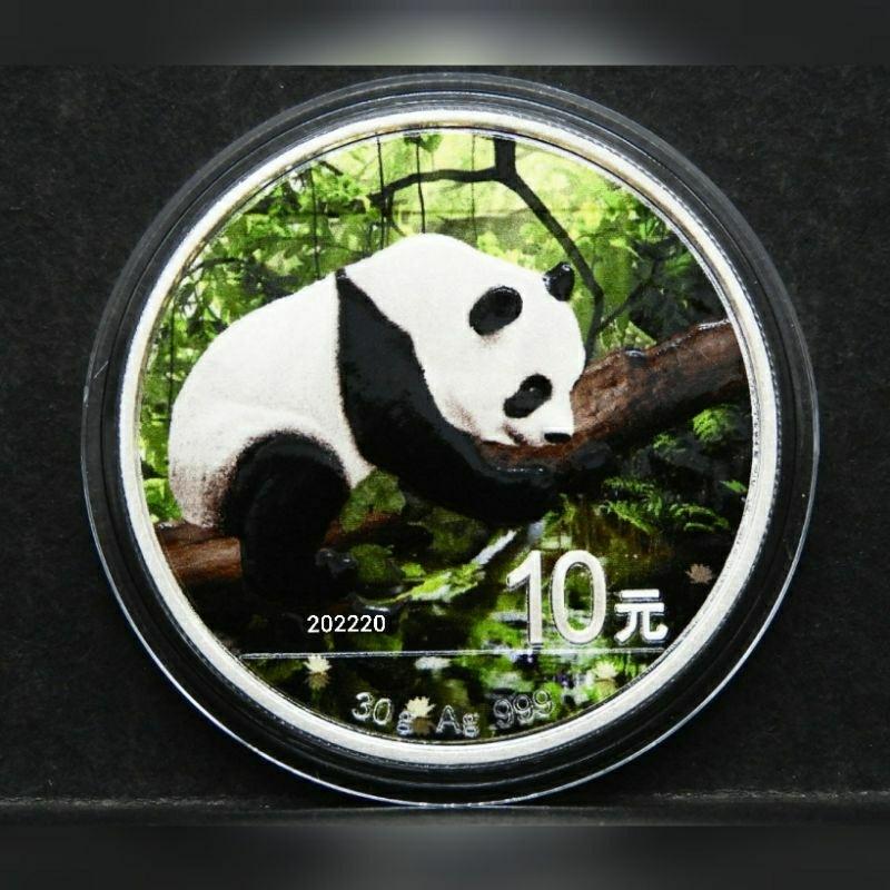 售3990元全球限量100枚～2016中國熊貓彩色版銀幣一盎司，熊貓銀幣，貓熊銀幣，銀幣，錢幣，幣~中國熊貓銀幣彩色版-細節圖6