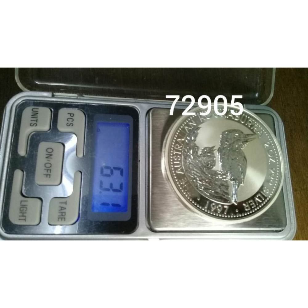 售3990元~1997笑鴗鳥銀幣2盎司， 笑鴗鳥銀幣，限量銀幣，銀幣，收藏錢幣，錢幣，紀念幣，幣~笑鴗鳥銀幣二盎司-細節圖4