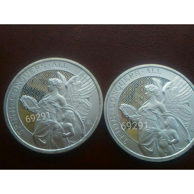 售價1688元~英國翼天使銀幣，英國銀幣，女神銀幣，收藏錢幣，錢幣，紀念幣，銀幣，幣~英國翼天使銀幣一盎司