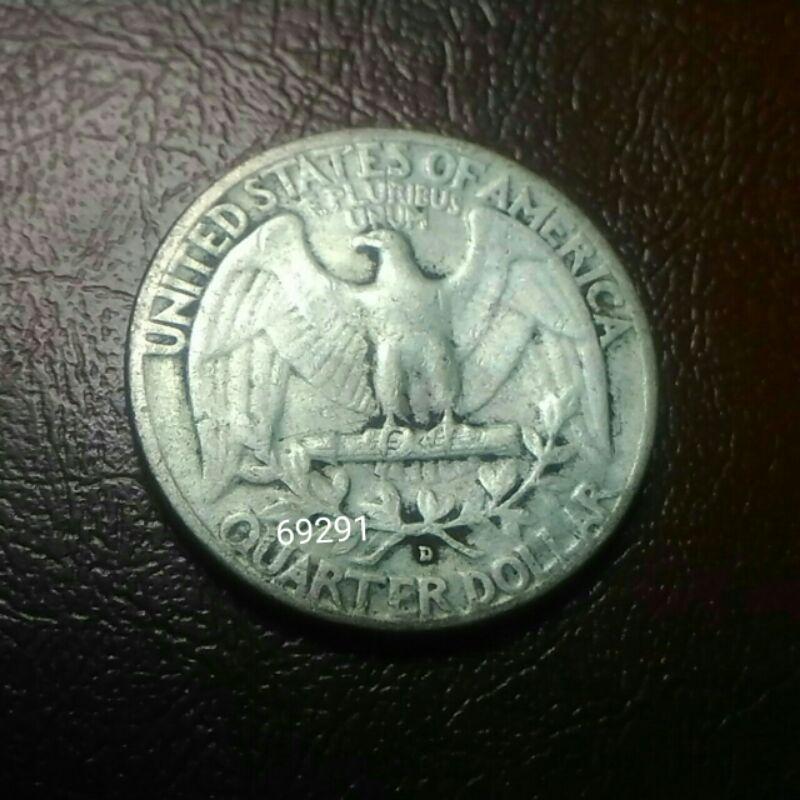 1956美國25美分銀幣，美國25美分硬幣，美國銀幣，銀幣，美國25分，錢幣，幣，紀念幣~1956年美國25美分硬幣-細節圖4