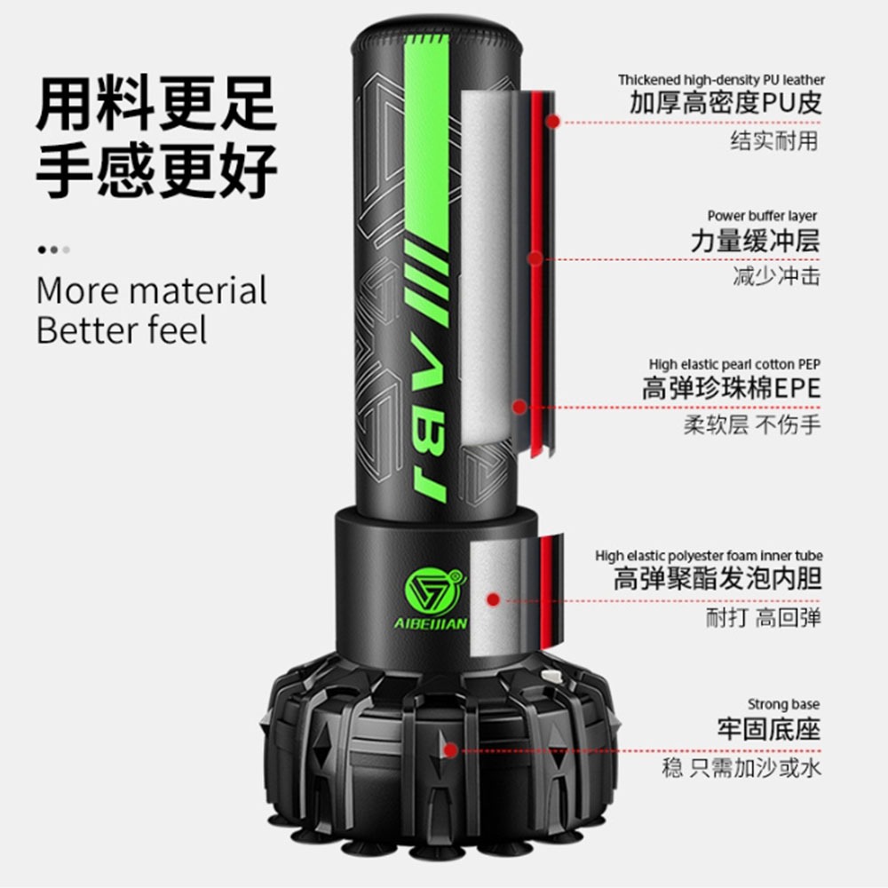 ~子甄彣璟~185公分 直立沙包 立式沙包 不倒翁 沙袋 拳擊 散打 泰拳 健身 耐打 發洩沙包 出氣筒 健身運動-細節圖5