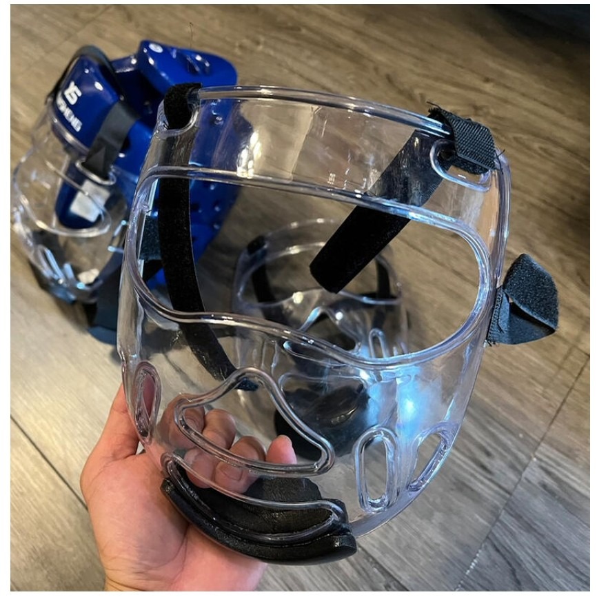 ~子甄彣璟~透明防護面罩 可拆卸 跆拳道 空手道 拳擊 護臉 頭盔面具 面罩 護具 防護面罩 面具-細節圖6