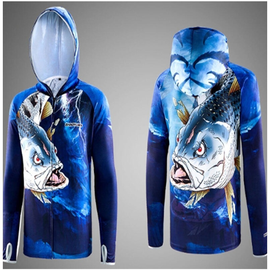 ~子甄彣璟~龍王恨 釣魚防曬服 防曬衣 冰絲薄款 釣魚外套 運動上衣 防曬服 防紫外線 運動外套 防曬外套 工作外套-細節圖2